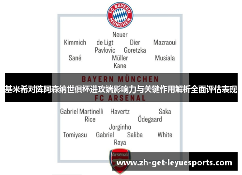 基米希对阵阿森纳世俱杯进攻端影响力与关键作用解析全面评估表现